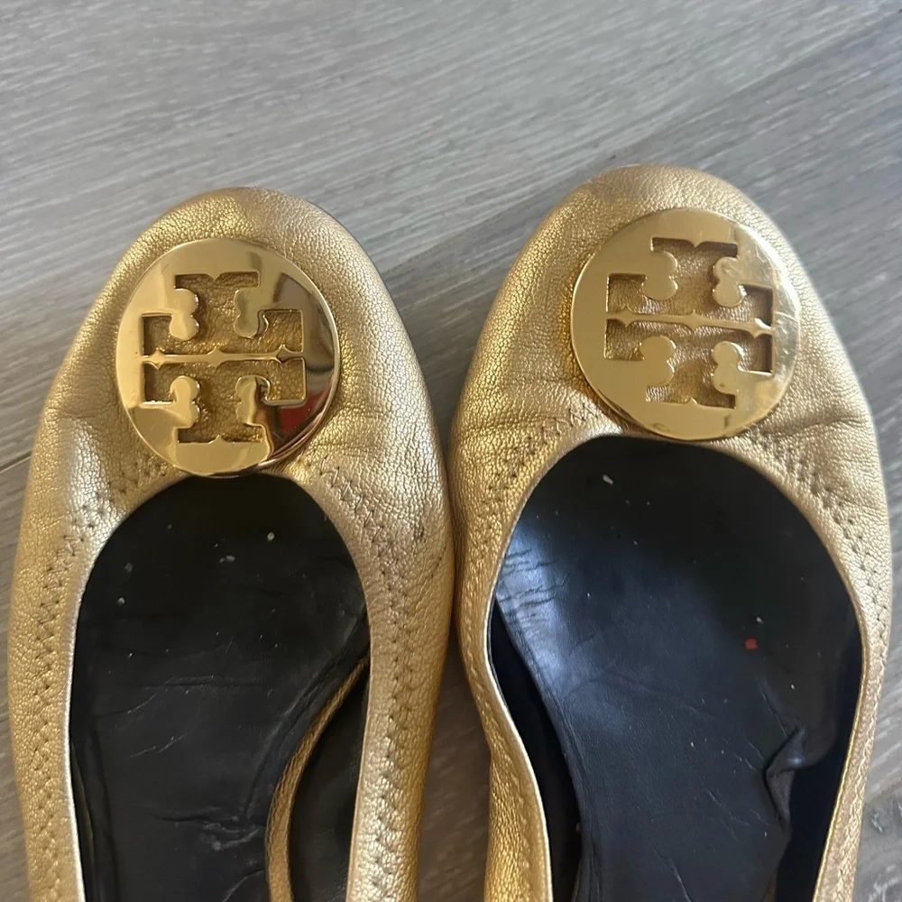 Tory Burch gold flats - Picture 2 of 6